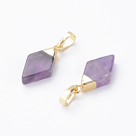 Natural Amethyst Pendants G-E564-05B-G-1