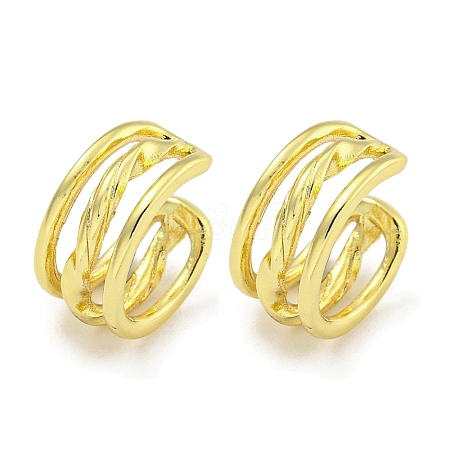 Brass Cuff Earrings for Women EJEW-C104-045G-1