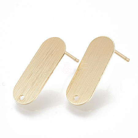 Brass Stud Earring Findings KK-Q750-065G-1