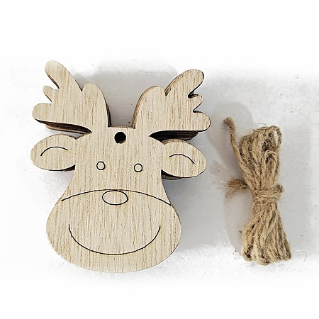 Unfinished Wood Pendant Decorations LS-XMAS-PW0001-170-05-1