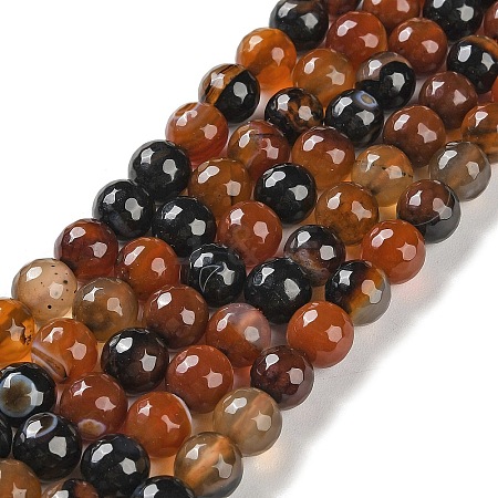 Natural Agate Beads Strands G-M437-B01-01O-1