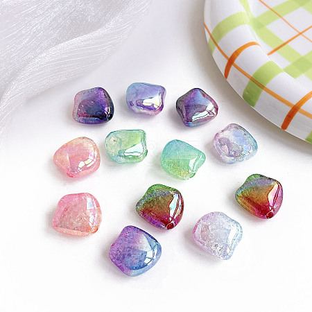 Transparent Crackle Acrylic Beads X1-OACR-K008-09-1