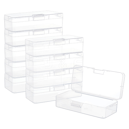 10Pcs Transparent Plastic Storage Boxes CON-BC0007-78A-1