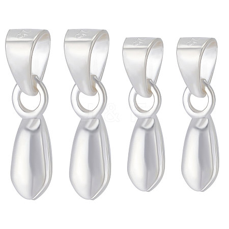 Beebeecraft 6Pcs 2 Style 925 Sterling Silver Pendants Bails STER-BBC0001-12-1