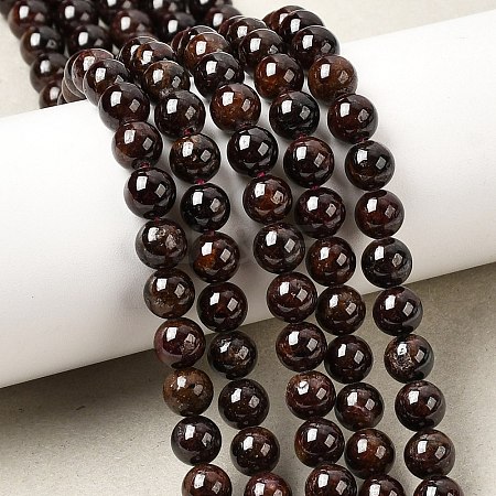 Garnet Round Beads Strands G-O081-01-6mm-1