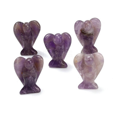 Natural Amethyst Gemstone Carved Angle Figurines GG-CBA8396-A09-1