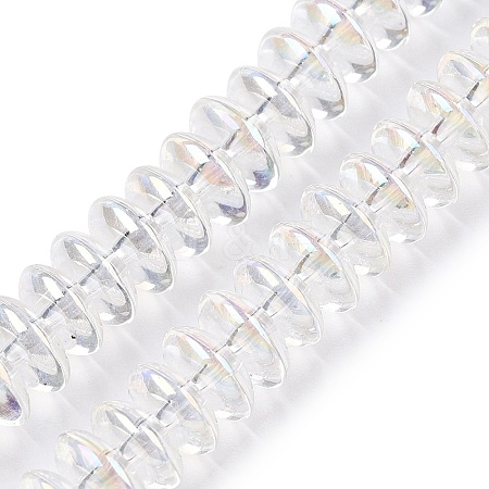 Transparent Electroplate Glass Beads Strands EGLA-N012-19B-1