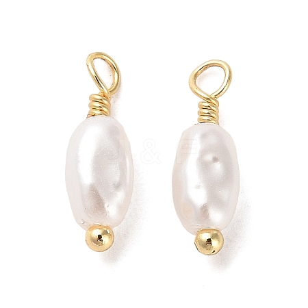 ABS Plastic Imitation Pearl Pendants KK-M266-33G-1