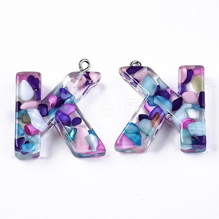Transparent Epoxy Resin Pendants CRES-S364-001K-1