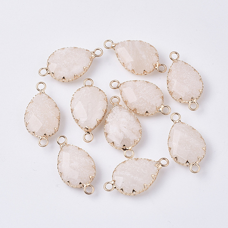 Natural Pink Aventurine Links connectors G-S359-035B-1
