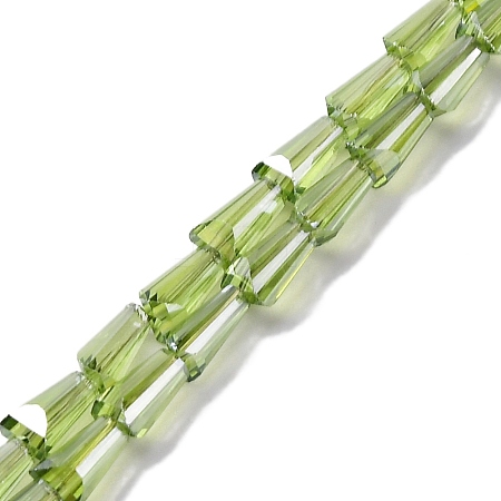 Transparent Electroplate Glass Beads Strands EGLA-H107-02A-PL05-1