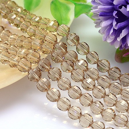 Faceted Round Imitation Austrian Crystal Bead Strands G-M182-6mm-29A-1