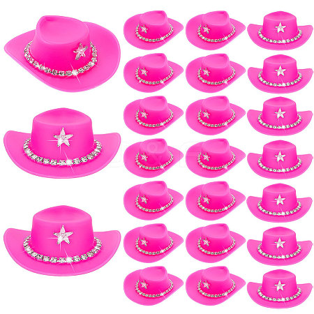 24Pcs Plastic & Iron & Acrylic Fascinator Hat for Doll DIY-PH0035-40-1