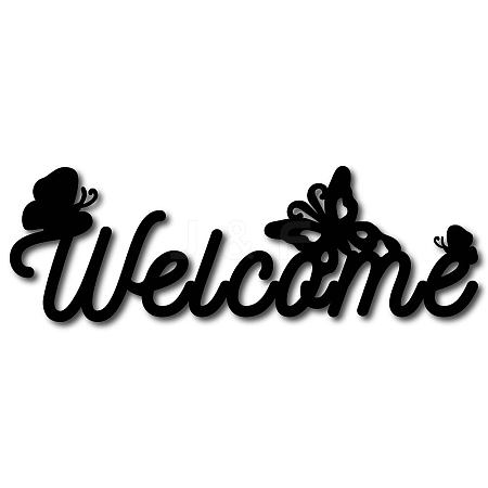 Laser Cut Basswood Welcome Sign WOOD-WH0123-096-1