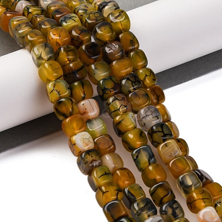 Natural Dragon Veins Agate Beads Strands G-G177-E04-01-1