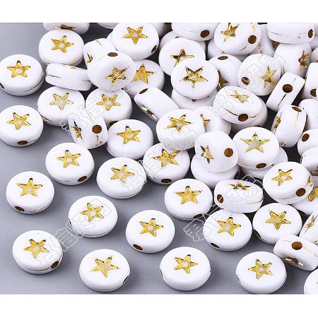 Opaque Acrylic Beads PACR-SZ0001-004B-01A-1