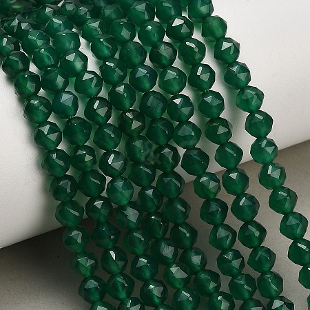Natural Green Chalcedony Beads Strands GG-NH0004-D01-1