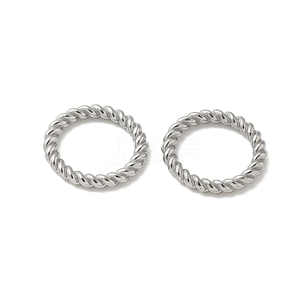 304 Stainless Steel Twisted Ring Linking Rings X-STAS-L300-005D-P-1