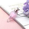 Lampwork Teardrop Perfume Bottle Necklaces PW-WG87909-01-1