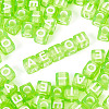 100Pcs 5 Colors Transparent Acrylic Beads TACR-TA0001-55A-2