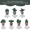 14Pcs 7 Styles Opaque Resin Decoden Cabochons RESI-YW0001-87-3