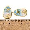 304 Stainless Steel Enamel Pendants X1-STAS-L299-22G-03-3