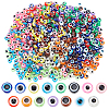 900Pcs 15 Colors Opaque Resin Beads RESI-PA0001-12-1