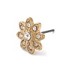 Alloy Flower Stud Earrings EJEW-M035-01G-2