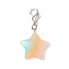 10Pcs Glitter Star Opaque Resin Pendant Decorations HJEW-JM02875-4