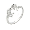 Dinosaur Skeleton Brass Open Cuff Ring for Women LS-RJEW-A040-02P-1