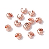 Brass Crimp Beads Covers X-KK-P219-05D-RG-3