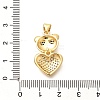 Rack Plating Brass Micro Pave Clear Cubic Zirconia Pendants KK-M309-39E-G-3