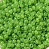 6/0 Imitation Jade Glass Seed Beads SEED-T006-04A-11-3