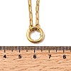 304 Stainless Steel Spring Gate Ring Pendant Paperclip Chain Necklaces for Women NJEW-Z091-13G-5