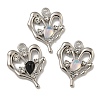 Rack Plating Alloy Rhinestone Pendants PALLOY-F312-24P-1