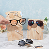  2 Sets 2 Styles Wood Sunglasses Display Stands ODIS-NB0001-30-3