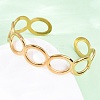 304 Stainless Steel Cuff Bangles for Women BJEW-D306-02G-1