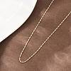 Brass Oval Link Chain Necklaces NJEW-D338-02G-4