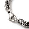 316 Surgical Stainless Steel Rope Chain Bracelets BJEW-Q349-15AS-3