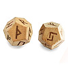 2Pcs Wooden Rune Divination Dice Set PW-WGC1320-01-1