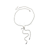 Square 304 Stainless Steel Y-shaped Necklaces for Women STAS-OY013-91P-1