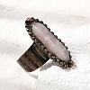 Natural Gemstone Cuff Open Rings GG-CBAB410-01-4