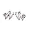 Gunmetal Plated Alloy Letter Pendants LS-PALLOY-J718-01B-W-1