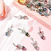 20Pcs 5 Colors Angel Glass Acrylic Pendants HJEW-FS00016-8