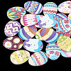 2-Hole Printed Wooden Buttons BUTT-T001-04-LF-1
