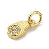 Brass Micro Pave Cubic Zirconia Charms KK-M283-13A-01-2