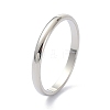 Non-Tarnish 2mm Polished Plain Dome Finger Ring for Girl Women RJEW-C012-05A-P-3