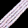 AB Color Plate Glass Beads Strands EGLA-P051-06A-C01-1