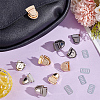 12Pcs 3 Colors Iron Bag Tuck Clasps PURS-NB0001-01-4