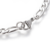 Tarnish Resistant 304 Stainless Steel Figaro Chain Bracelets BJEW-E369-11P-2